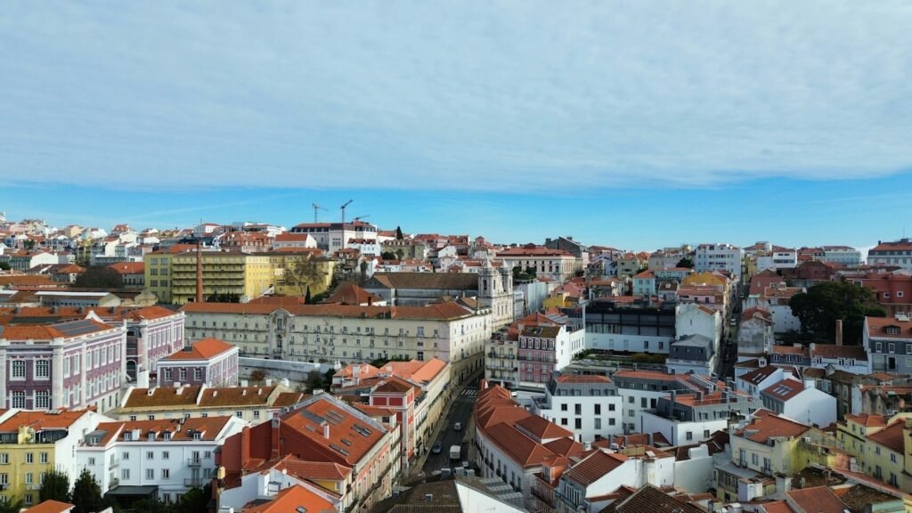 Terracotta rooftops overlooking Lisbon